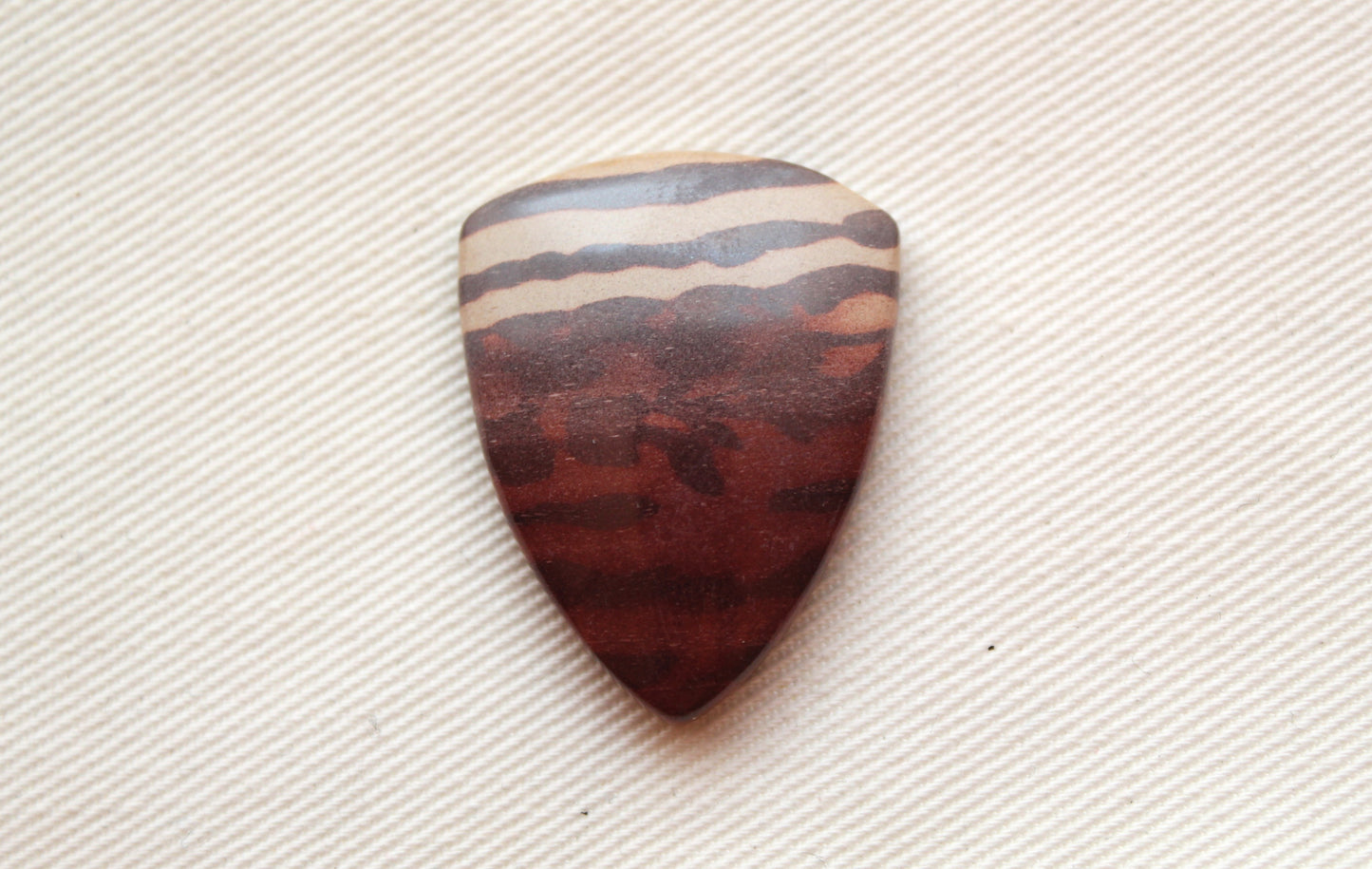 Zebra Jasper Cabochon gemstone shield 22x30MM