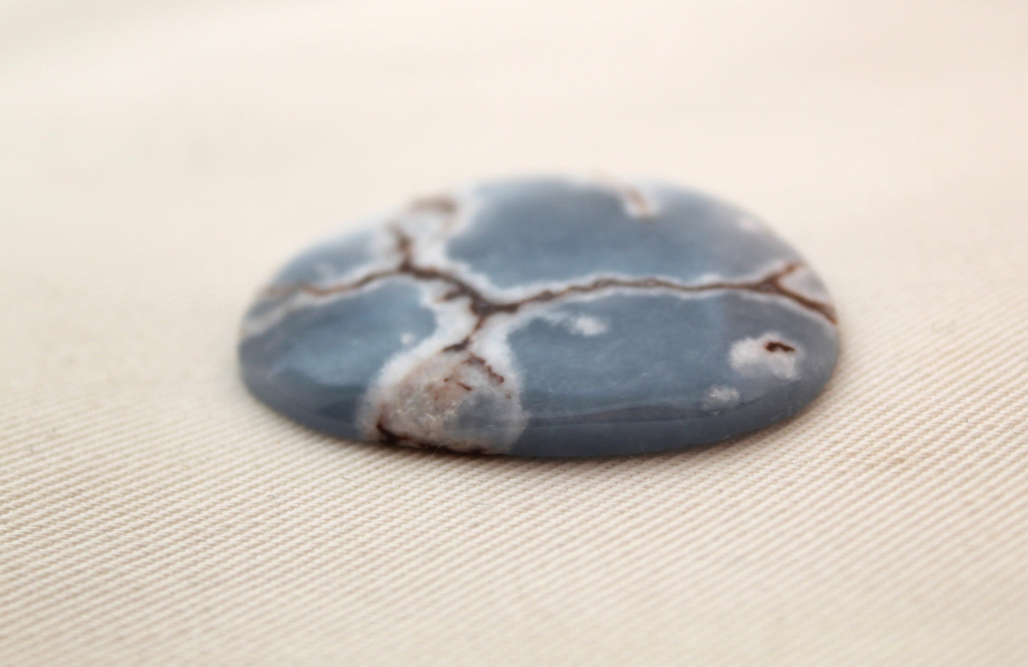 Large Angelite in Matrix freeform Cabochon Blue Gemstone