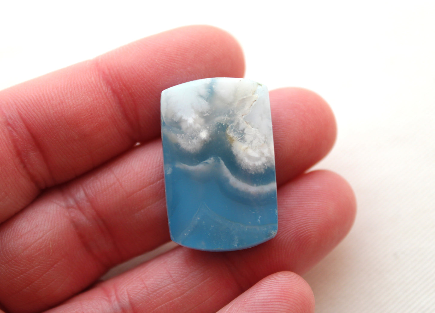 Indonesian Agate Plume DOUBLET Cabochon Gemstone rectangle cushion