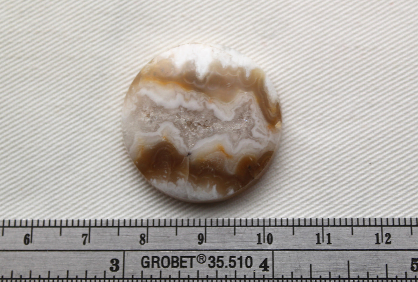 Seam Agate Cabochon Gemstone White round 28MM