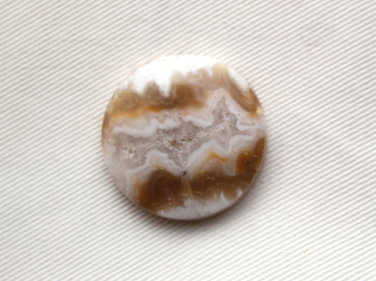 Seam Agate Cabochon Gemstone White round 28MM