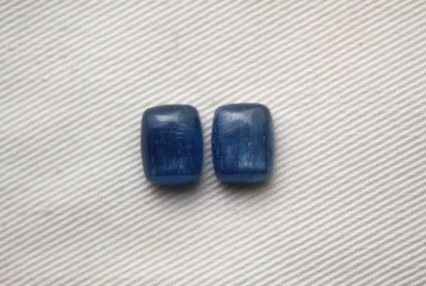 TWO Kyanite Cabochons rectangle 8x10MM blue gemstone