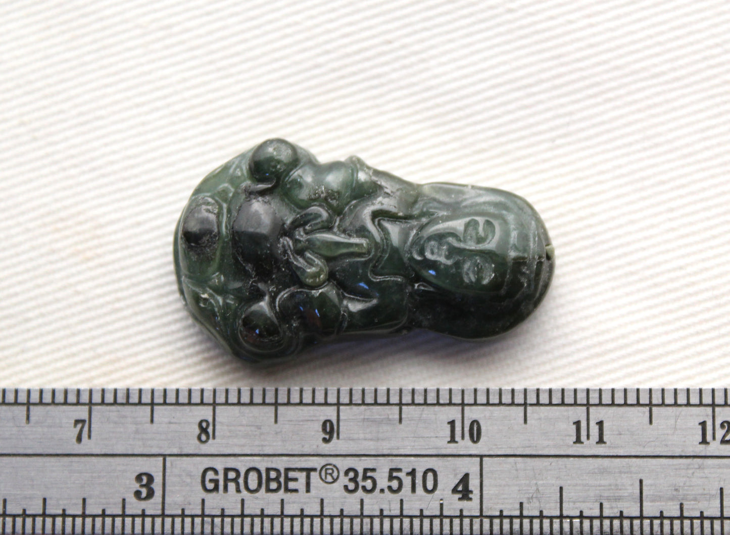 Buddha Jade Green gemstone Cabochon drilled 31MM