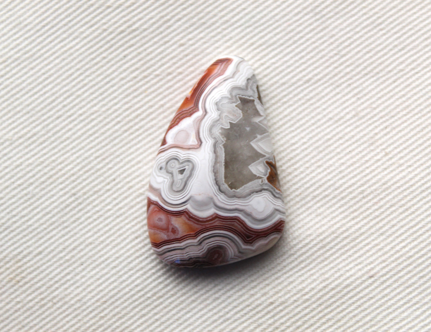 Crazy Lace Agate Cabochon Gemstone freeform orange white