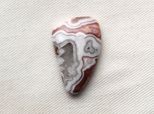 Crazy Lace Agate Cabochon Gemstone freeform orange white