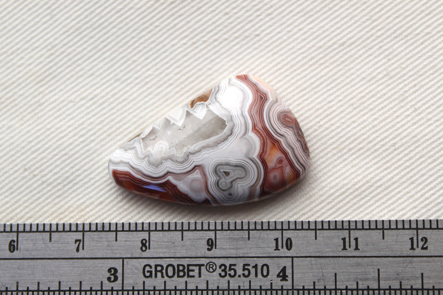 Crazy Lace Agate Cabochon Gemstone freeform orange white