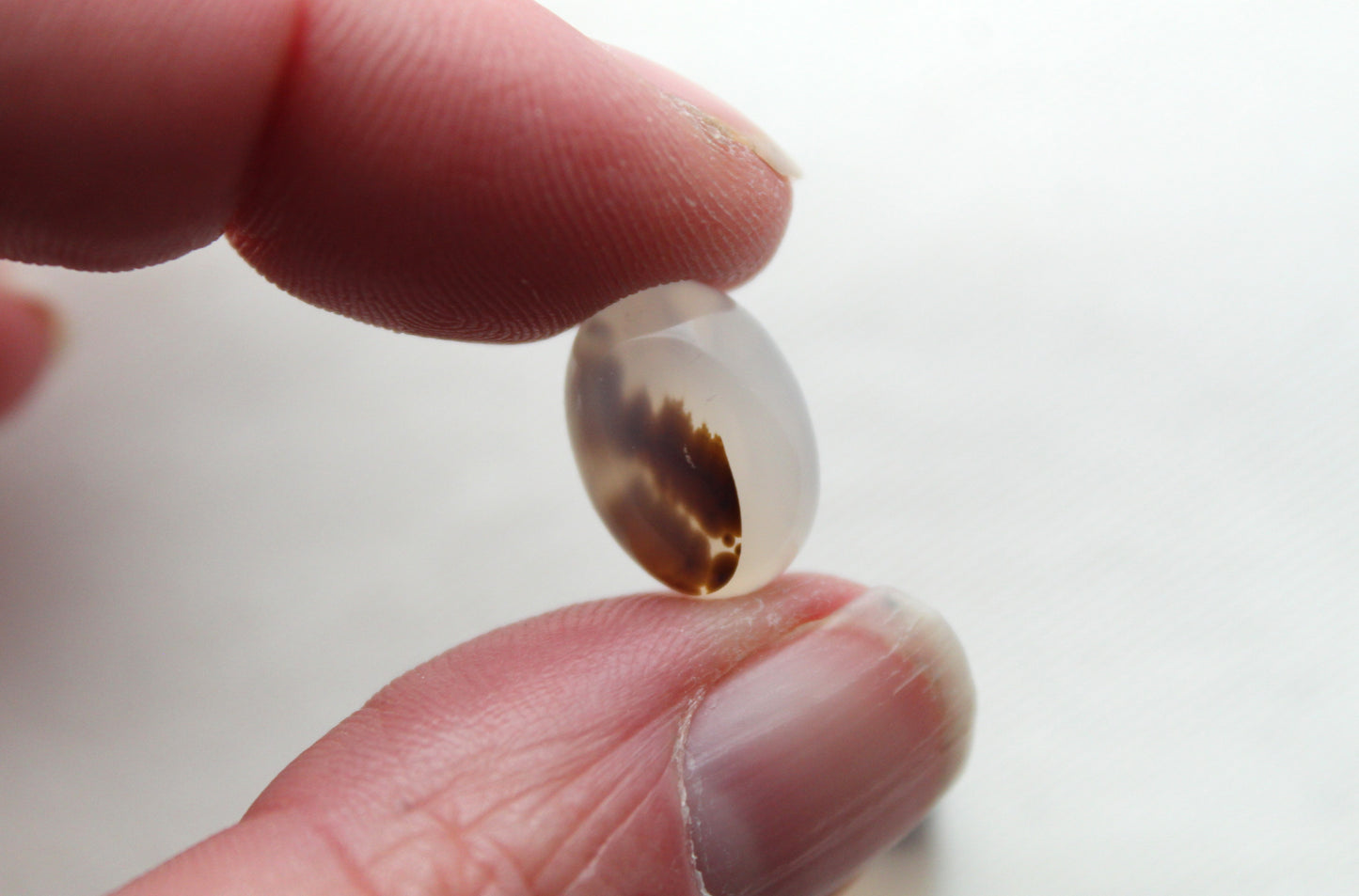 TWO Montana Agate Cabochon Oval gemstone 10x14MM