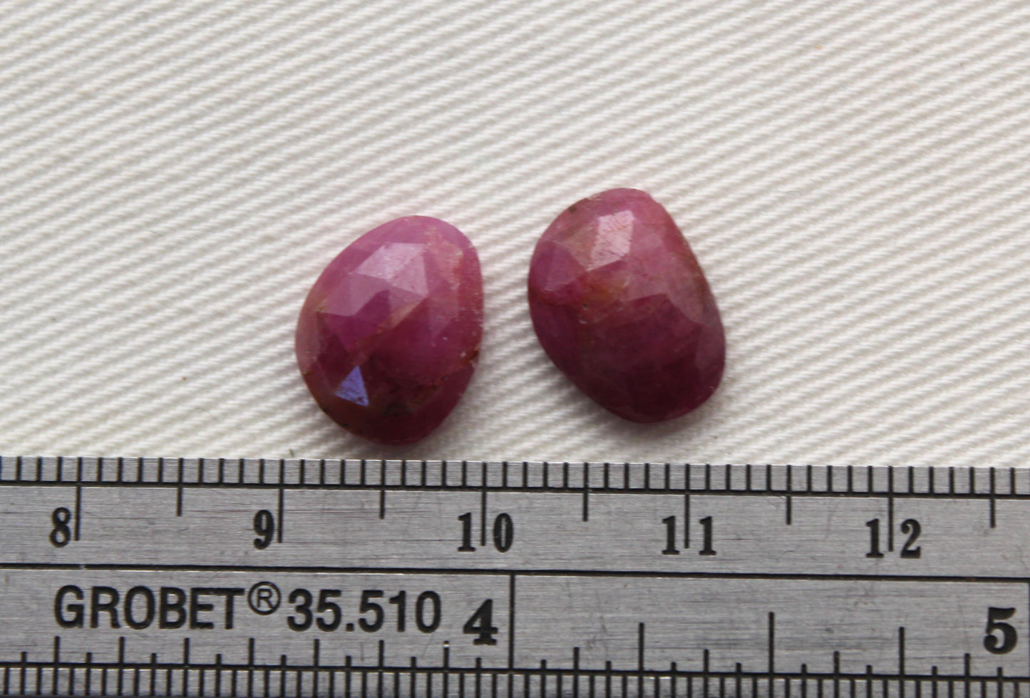 TWO small freeform rose cut sapphire Cabochons