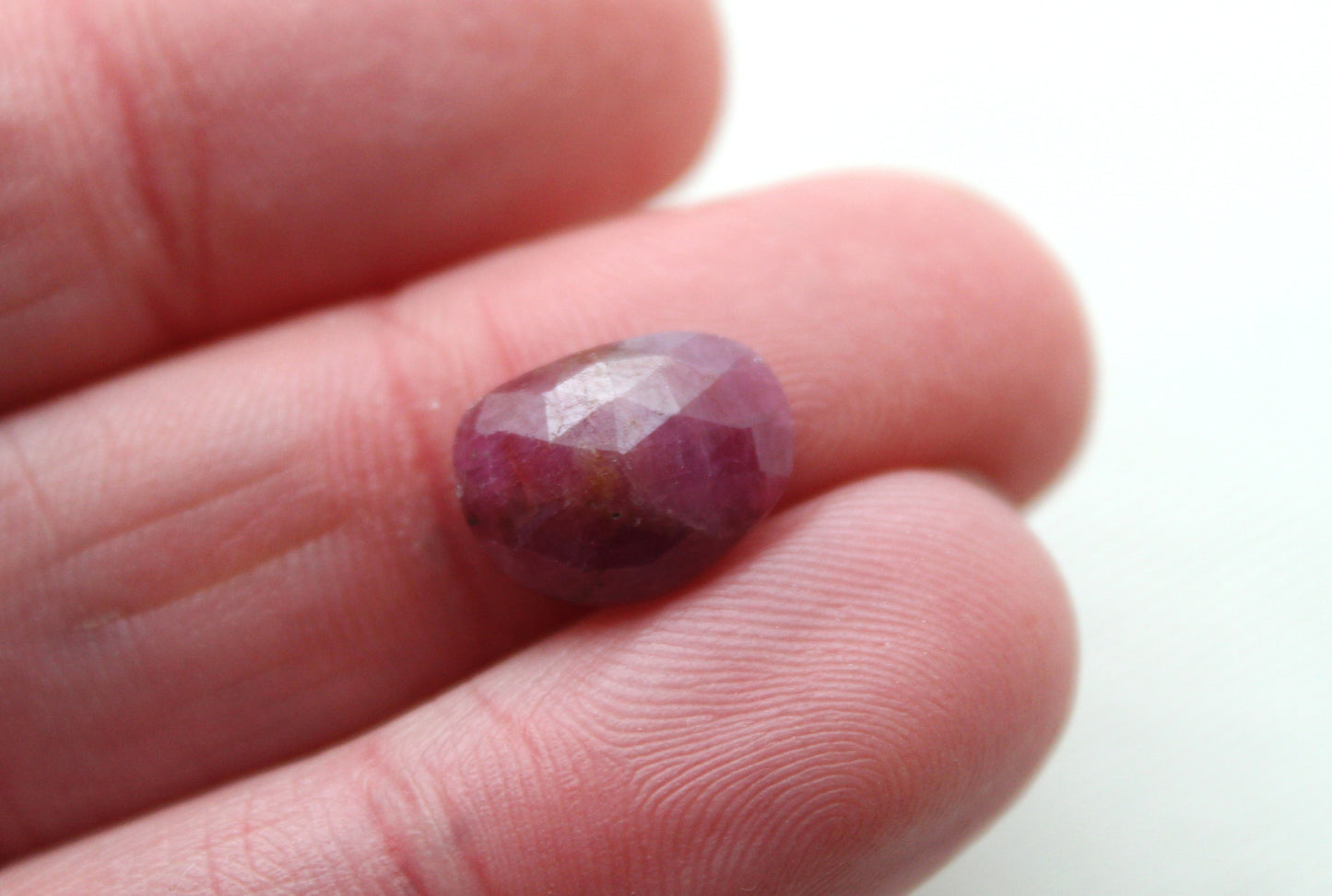 TWO small freeform rose cut sapphire Cabochons