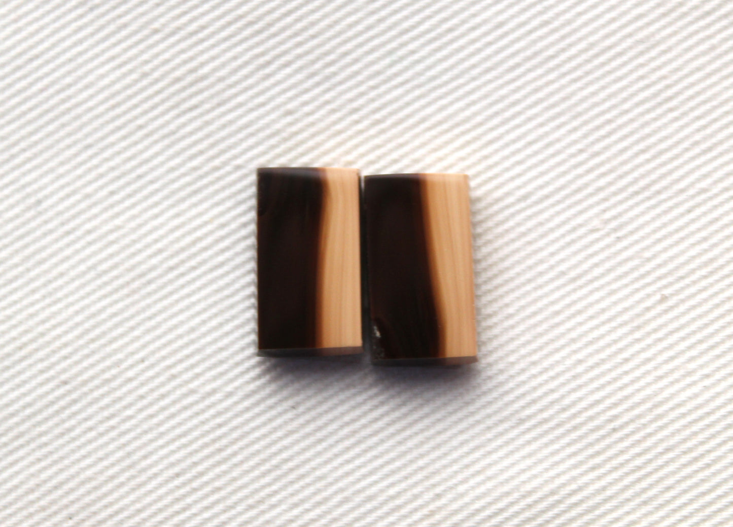 Pair of Mini BatCave Jasper Cabochons Gemstone brown