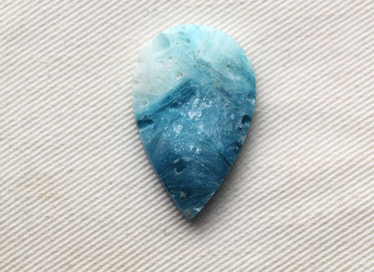 One Blue Ice Agate freeform Cabochon Gemstone