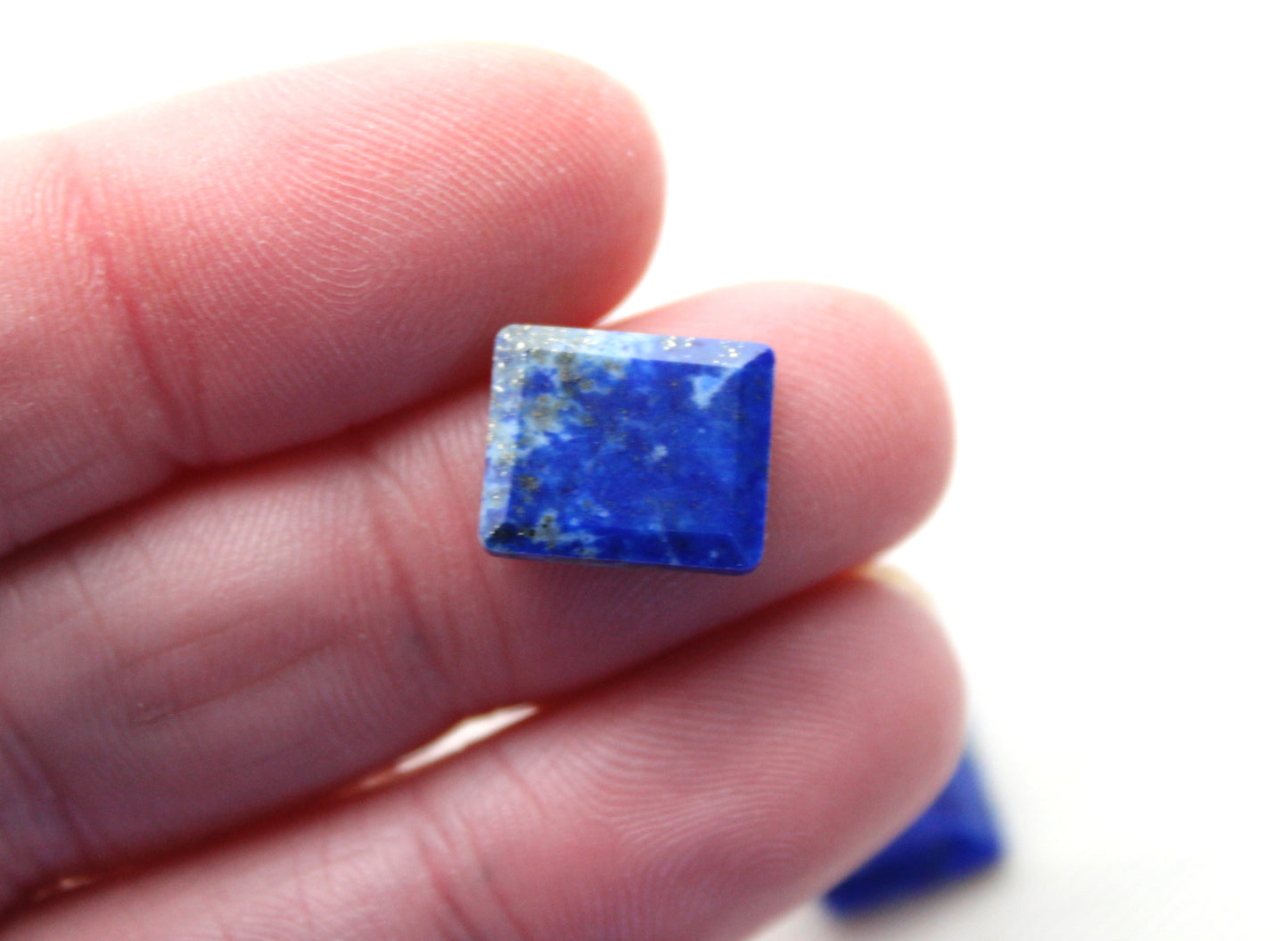 TWO Lapis lazuli Flat Cabochon Blue Gemstones 10x12MM