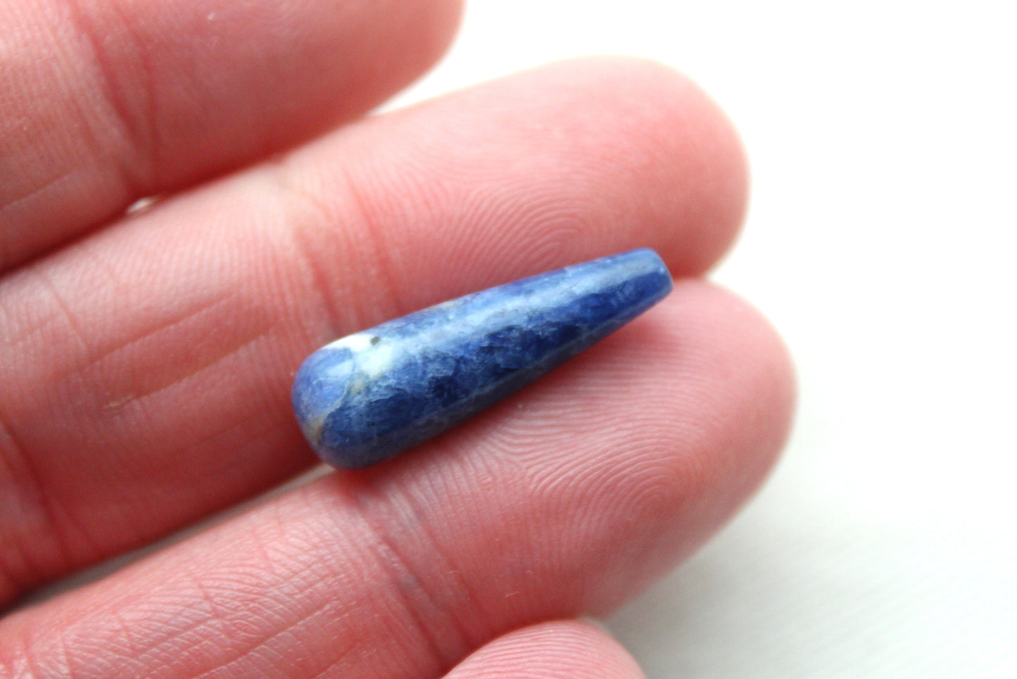 UNDRILLED Set of two Sodalite Gemstones drop blue