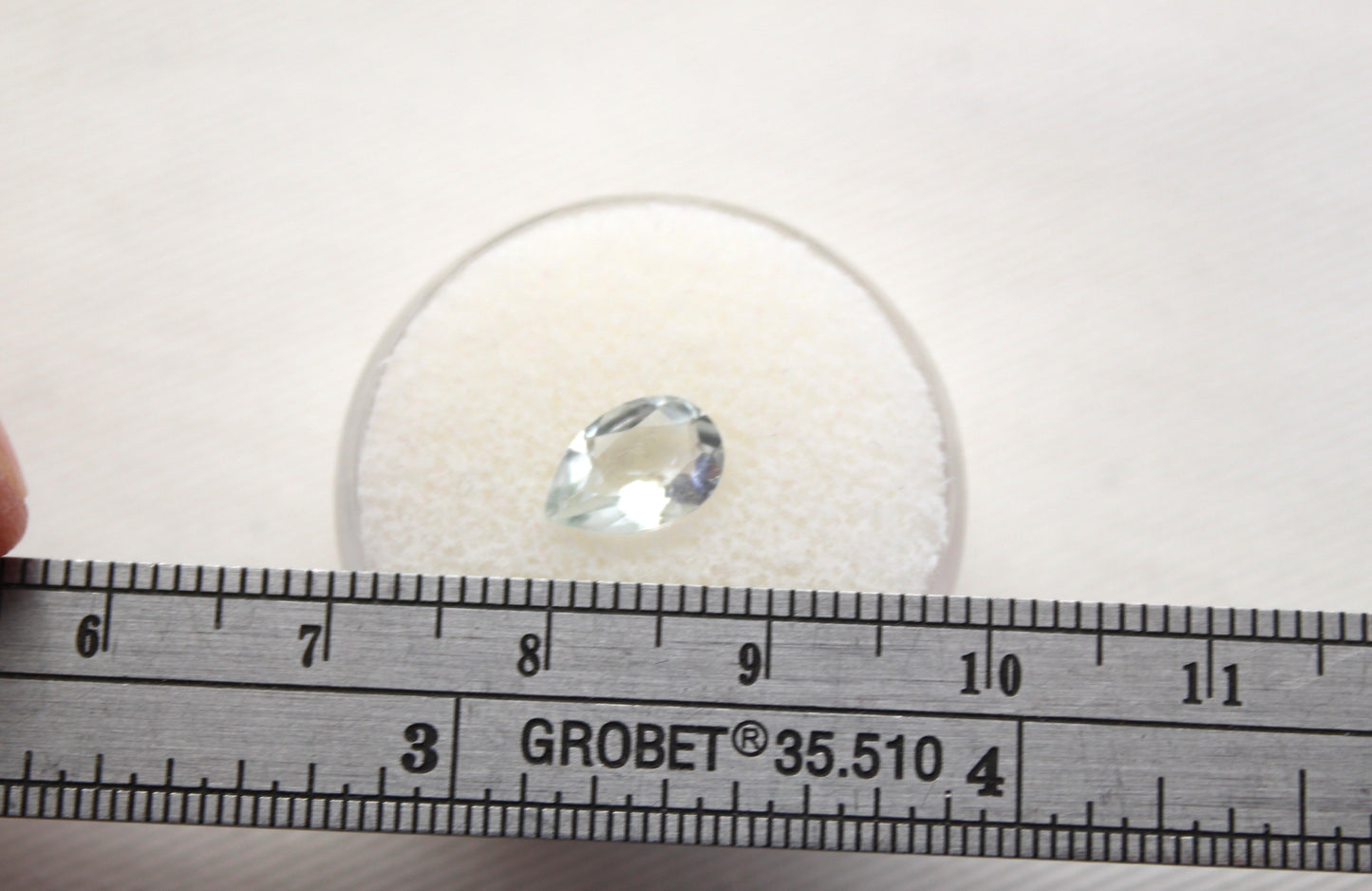 Faceted Quartz Gemstone clear pear 9X6 MM