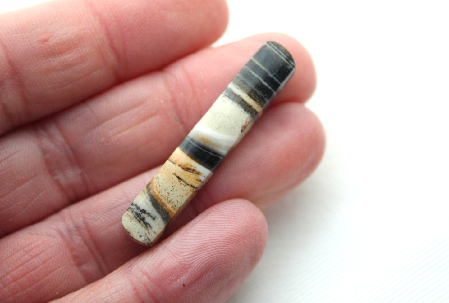 Pair of striped Jasper Cabochons sticks