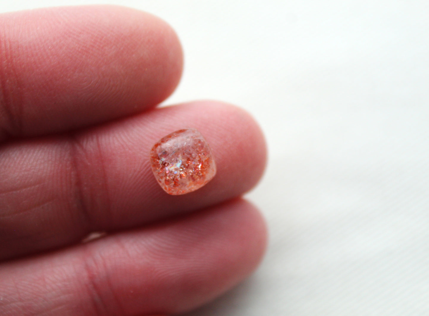 <tc>Deux cabochons de sunstone ovales 10x8MM pierres oranges</tc>