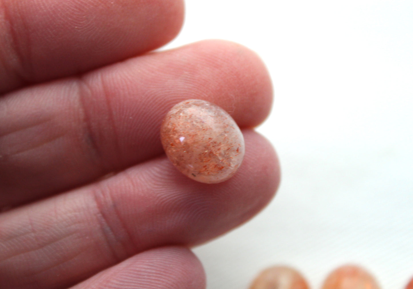 FOUR Sunstone cabochons 10x12 MM Gemstones Oval