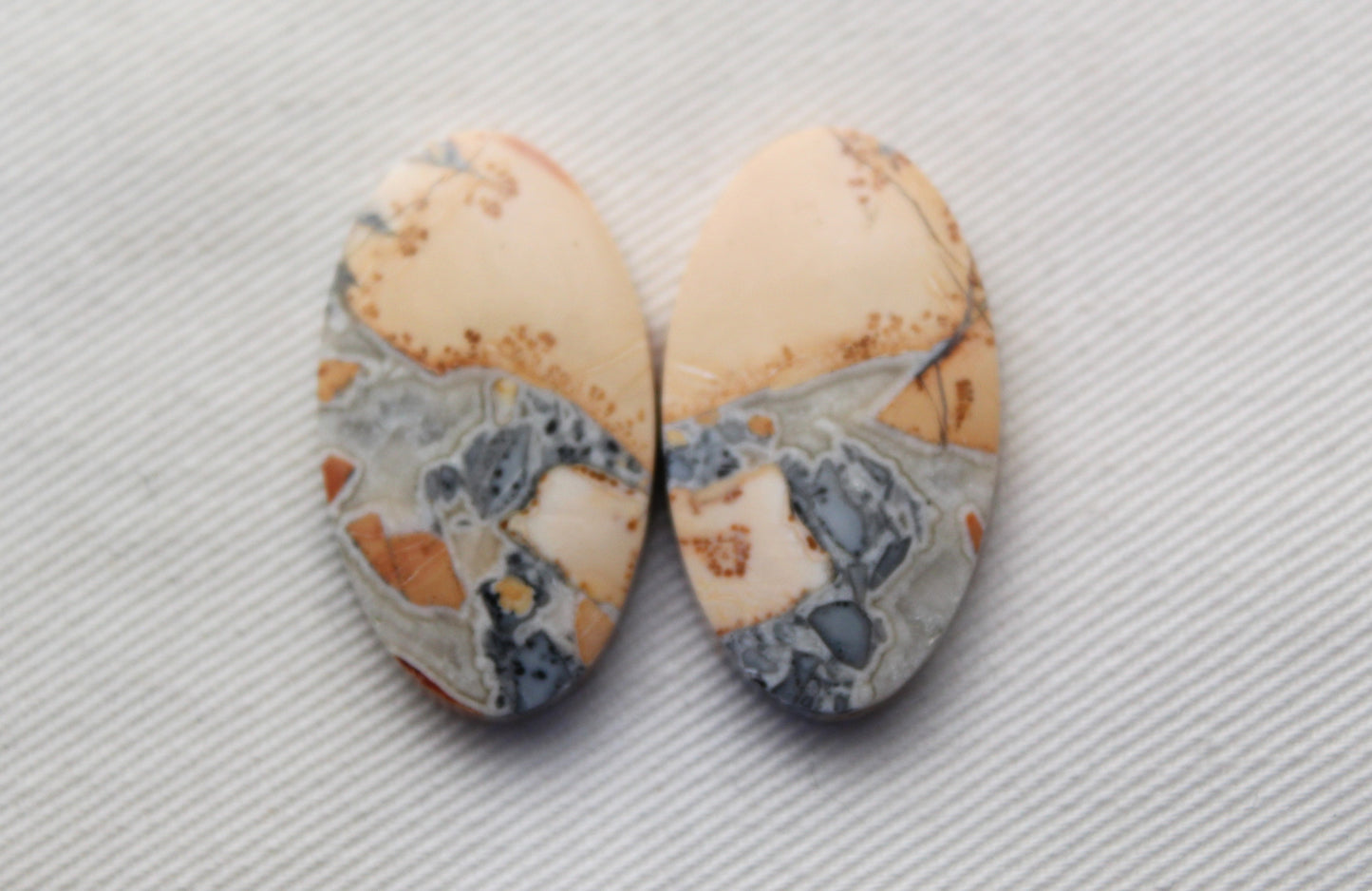 Maligano Jasper Oval cabochons pair Gemstone