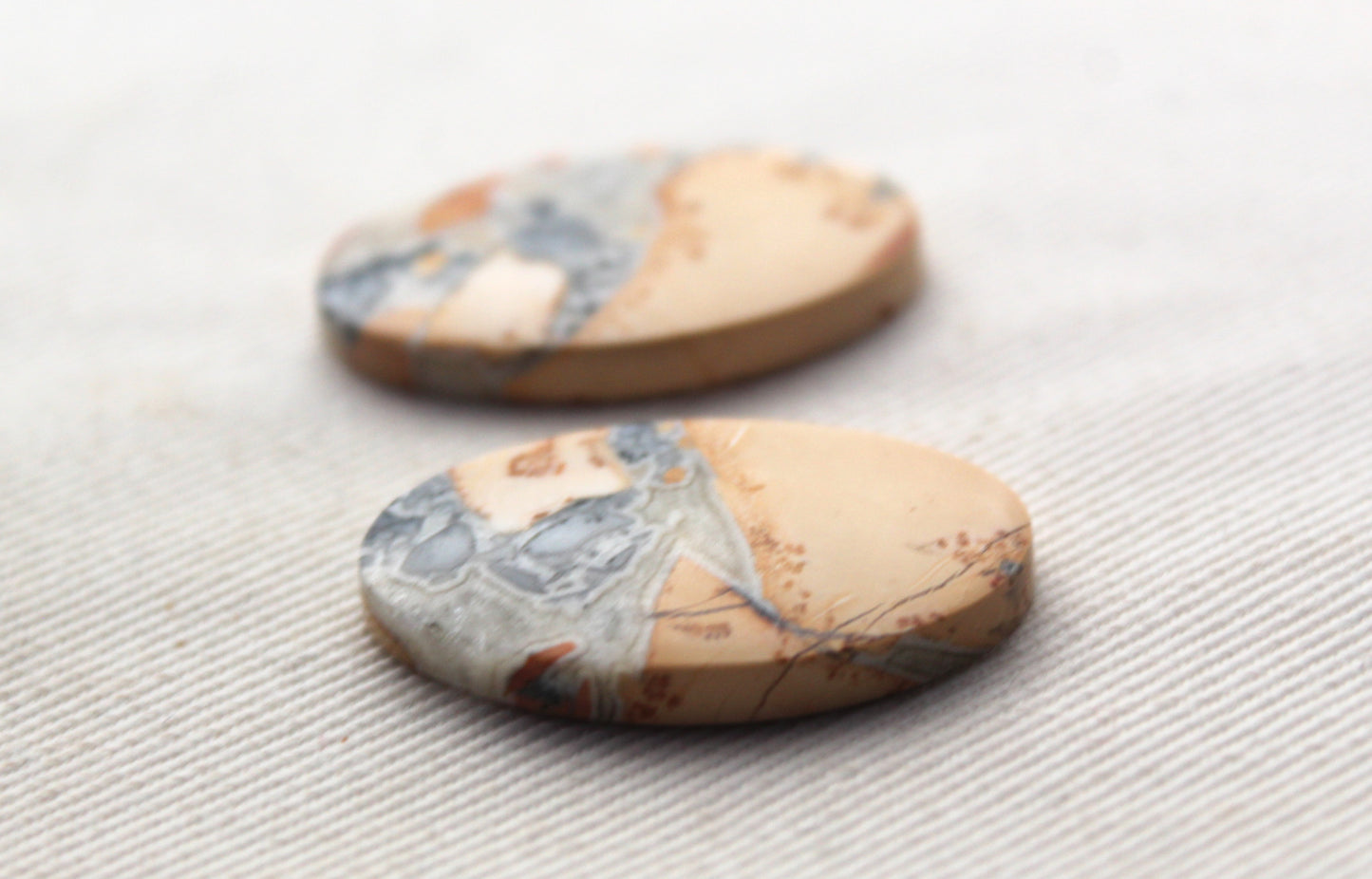 Maligano Jasper Oval cabochons pair Gemstone