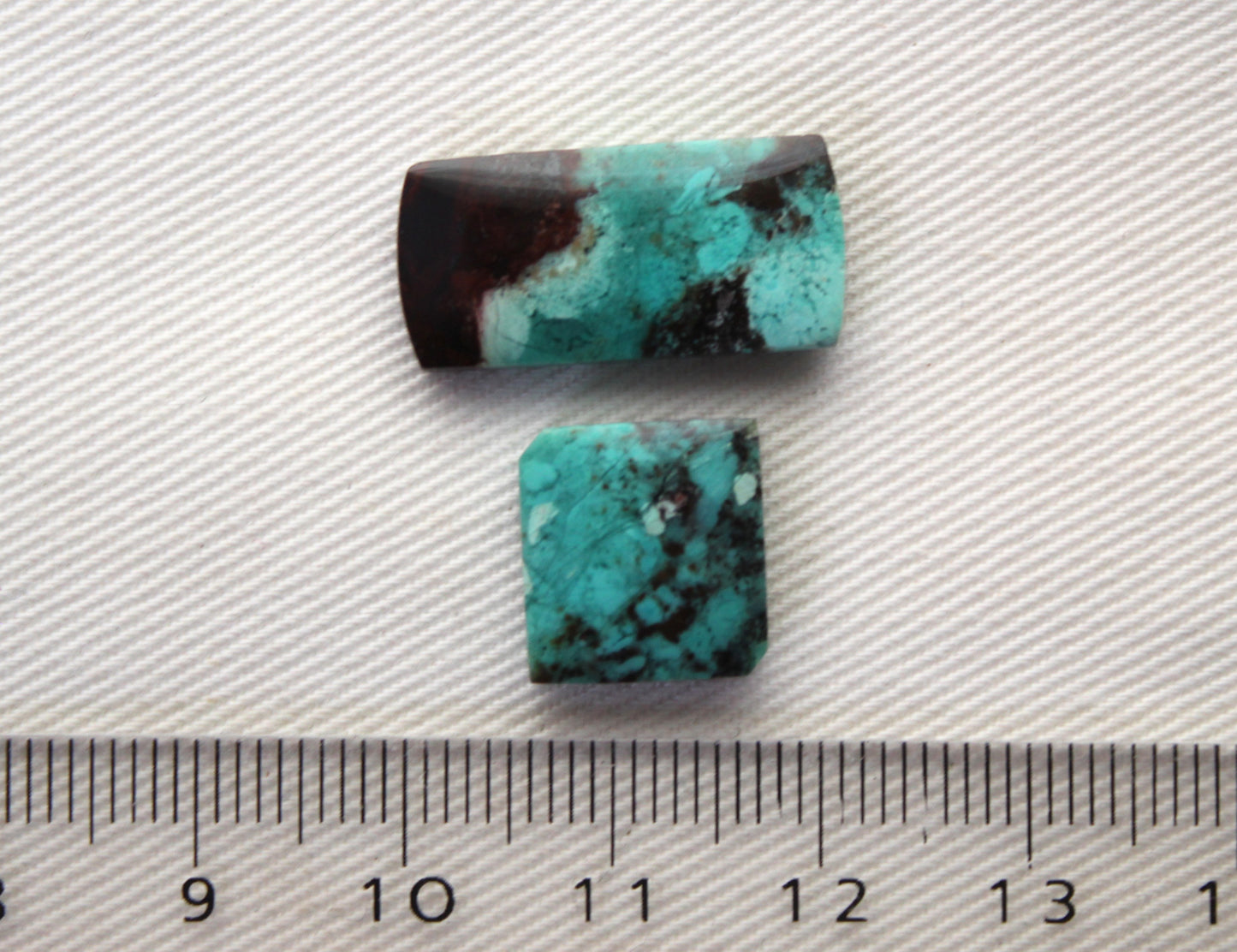 Petit Cabochon Bois Opalisé Bleu