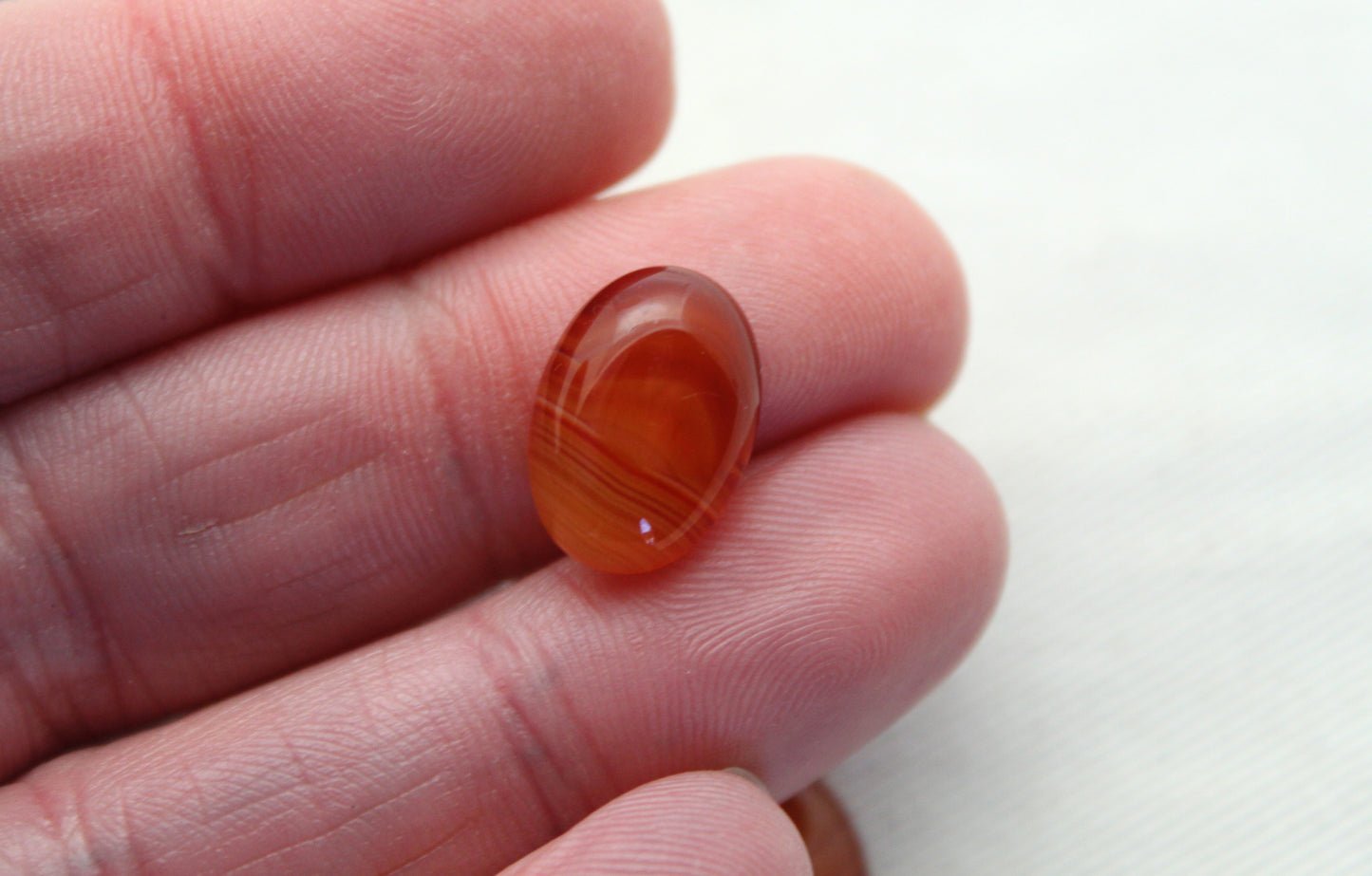 TWO Banded Agate cabochon Gemstone Oval 10X14MM