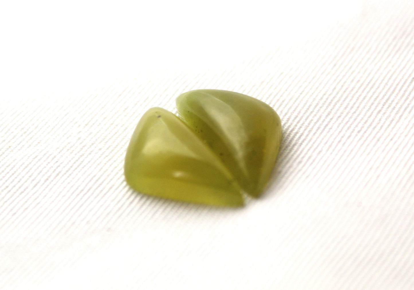 Vesuvianite Cabochon Pair Gemstone light green