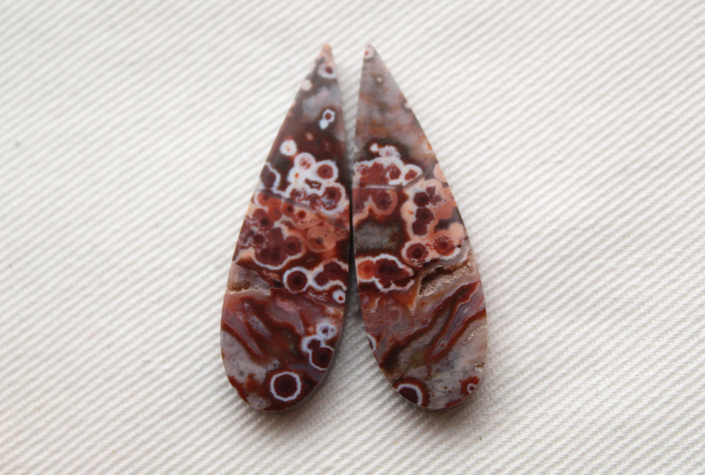 River Jasper Cabochon Pair Gemstone