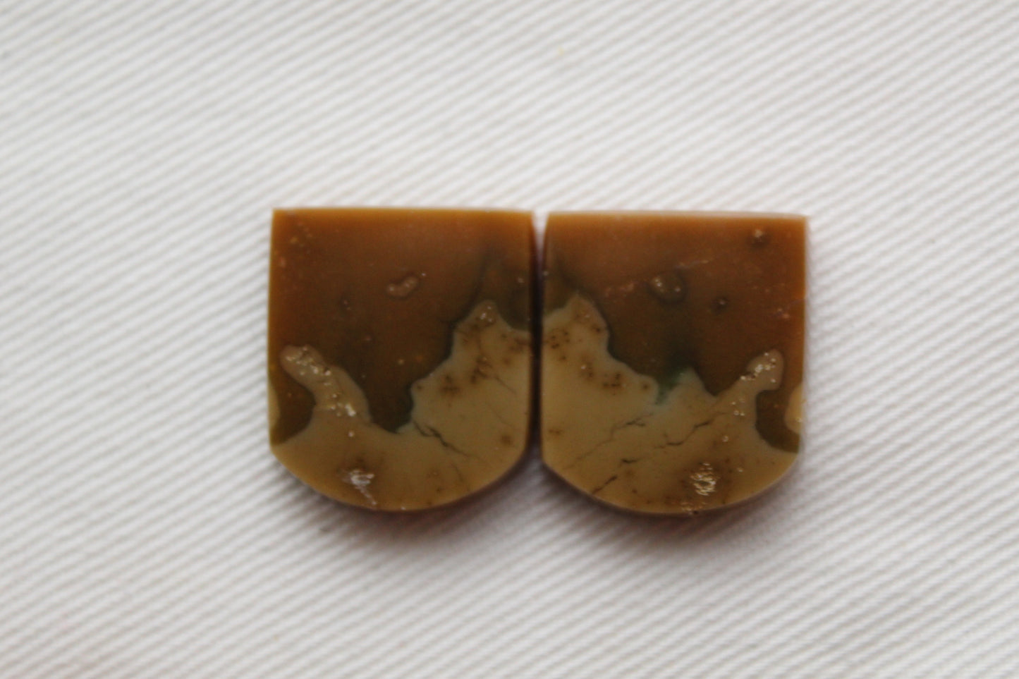 Nice Pair of Jasper Cabochons gemstones green