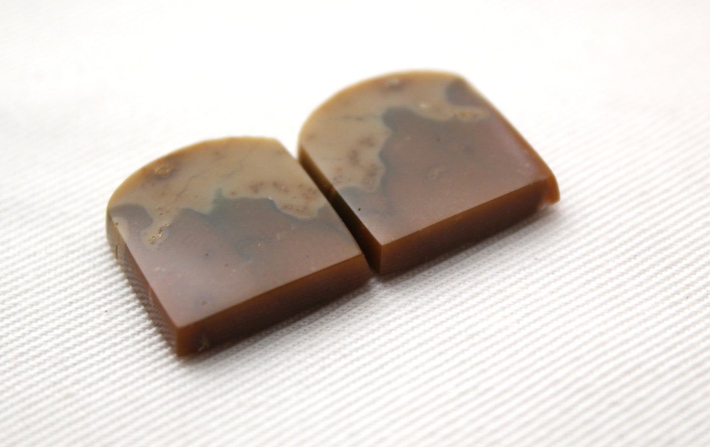 Nice Pair of Jasper Cabochons gemstones green