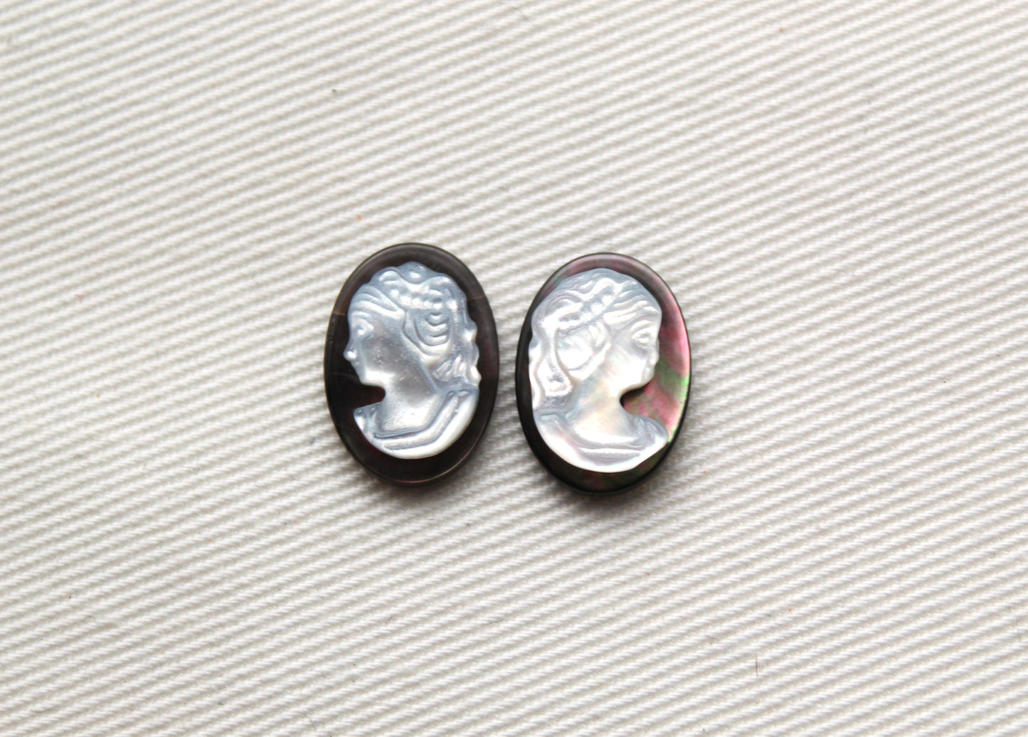 Mother of Pearl on Abalone CAMEO Gemstone oval 14X10MM