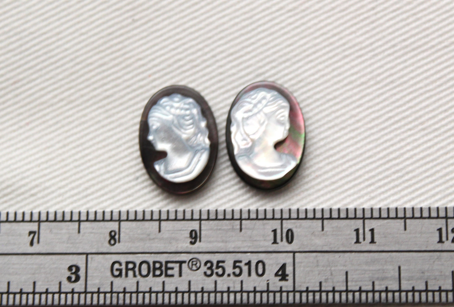 Mother of Pearl on Abalone CAMEO Gemstone oval 14X10MM