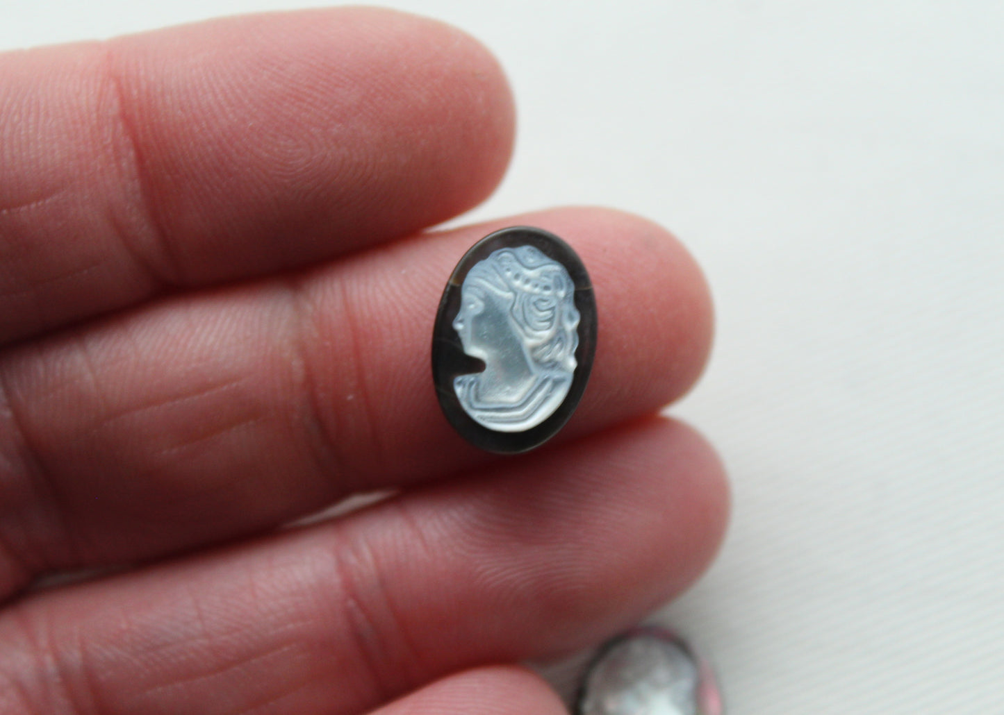 Mother of Pearl on Abalone CAMEO Gemstone oval 14X10MM