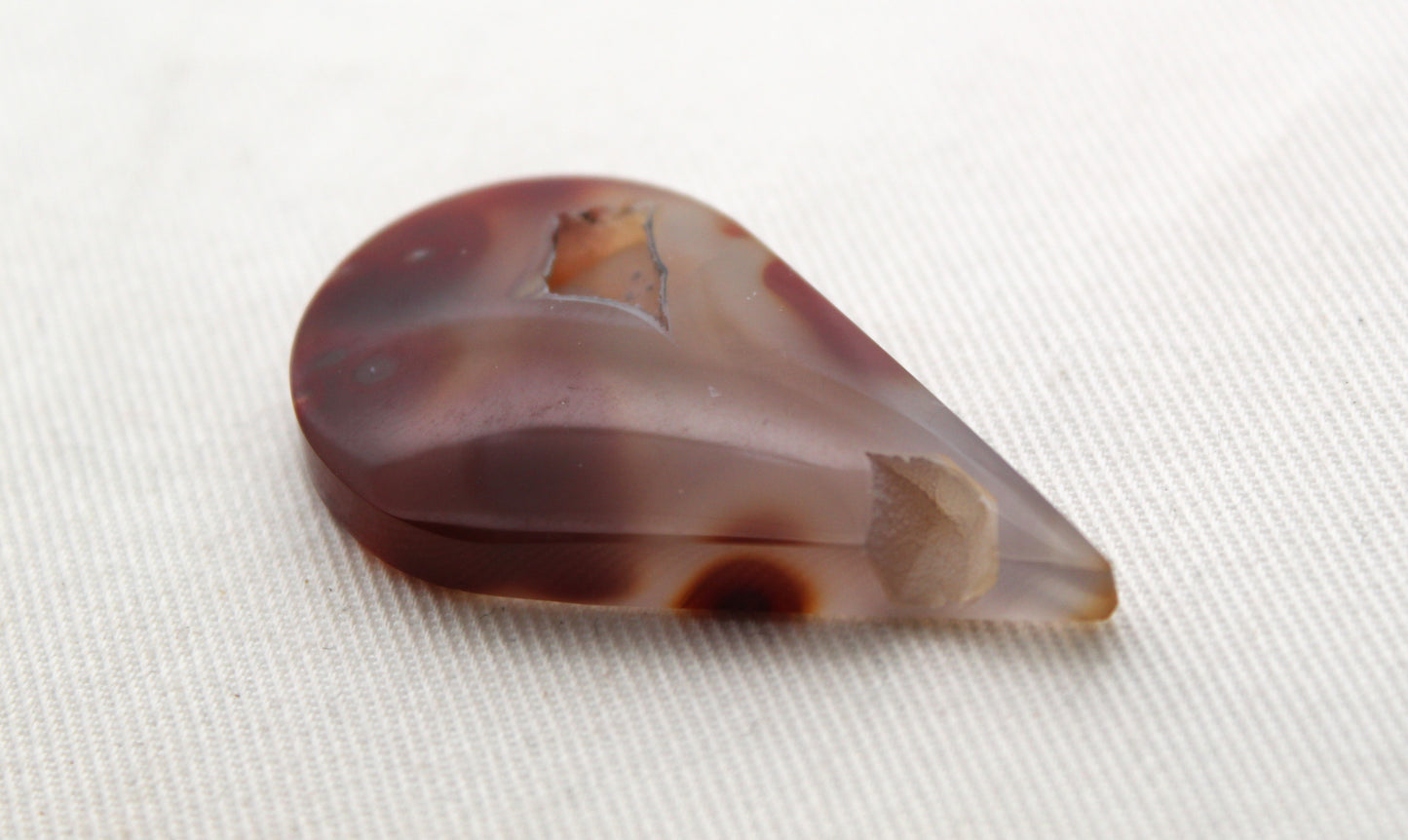 Mexican Agate freeform cabochon orange gemstone