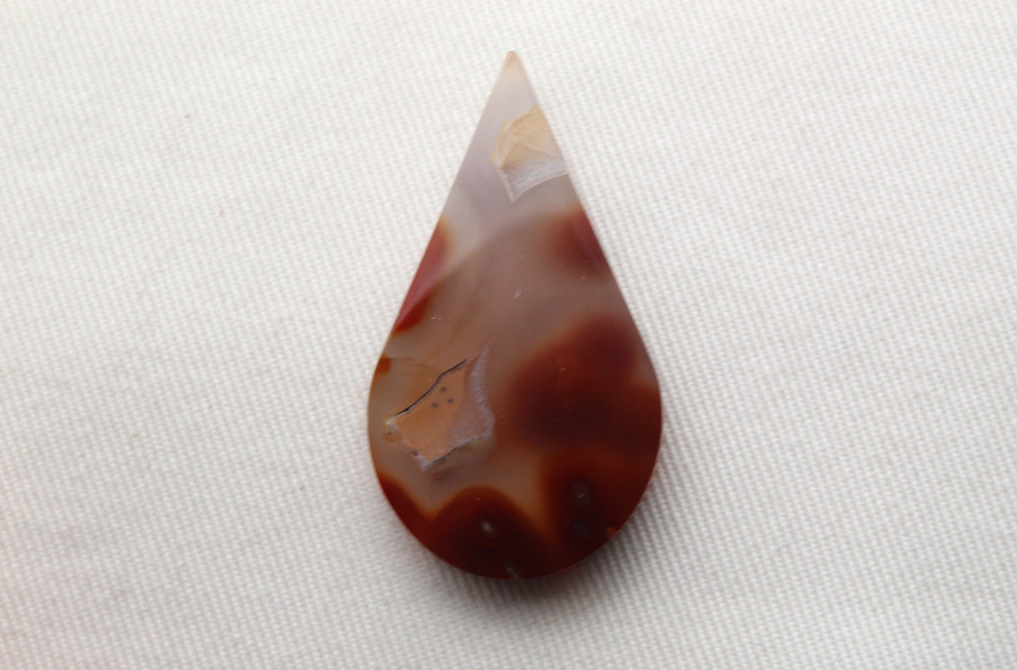 Mexican Agate freeform cabochon orange gemstone