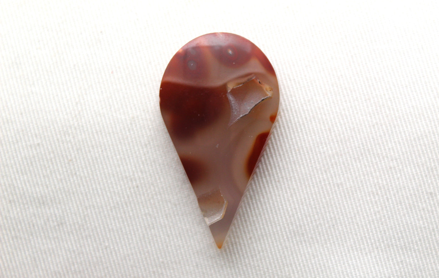 Mexican Agate freeform cabochon orange gemstone