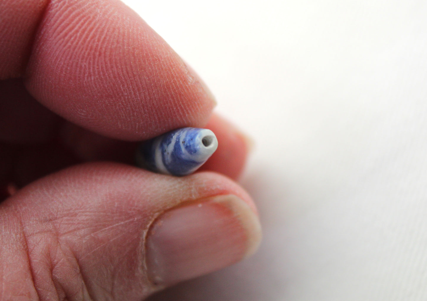 DRILLED Set of two Sodalite Gemstones drop blue