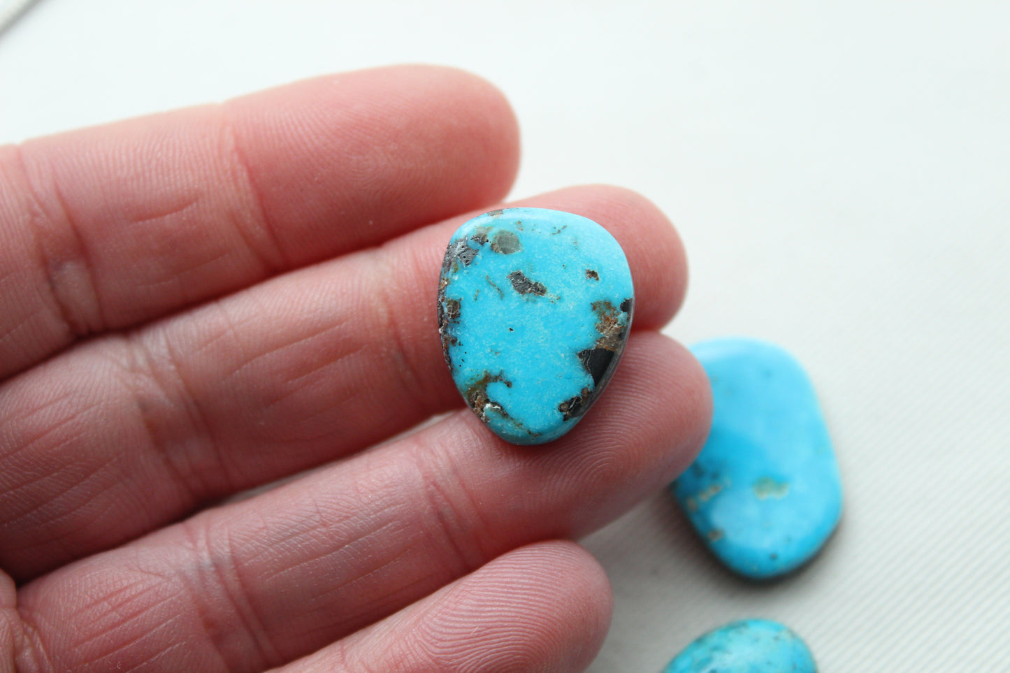 Kingman Turquoise lot Three cabochons Gemstones