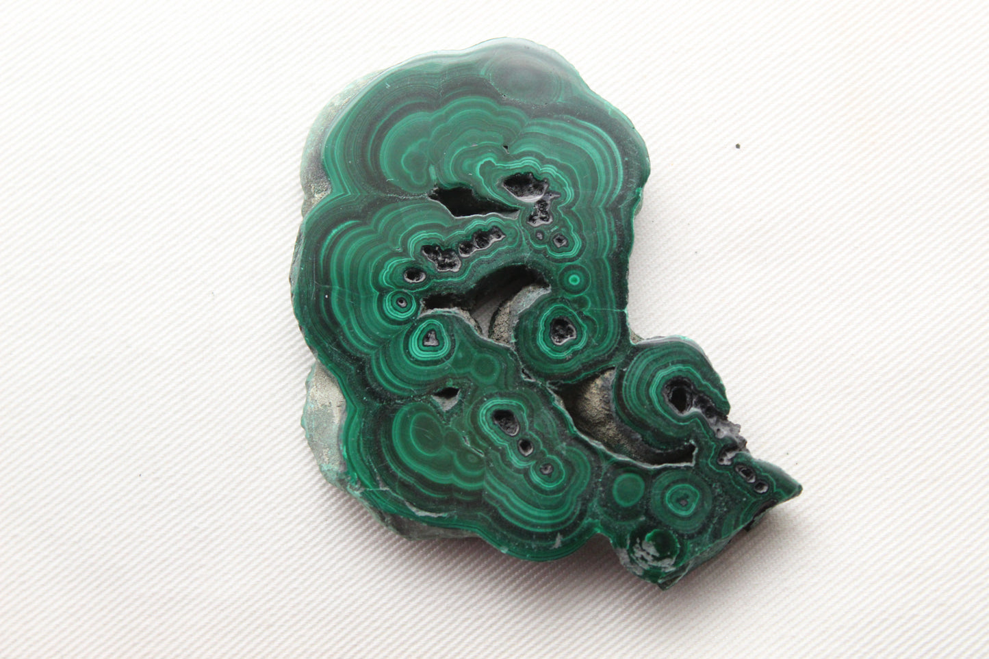 One Malachite Slice natural gemstone