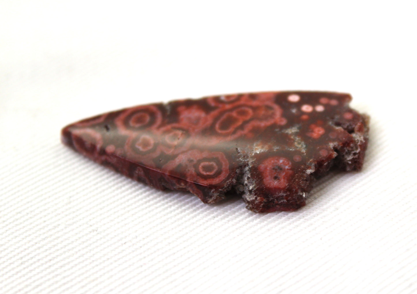 River Jasper Cabochon Gemstone red prink with Druzy