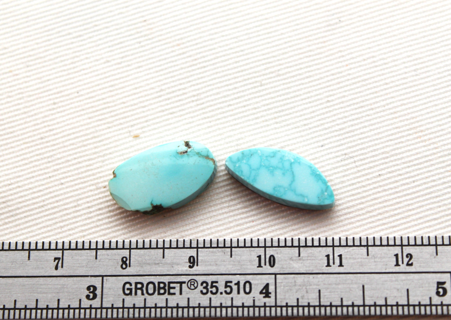 Blue Moon Turquoise lot Two cabochons Gemstones