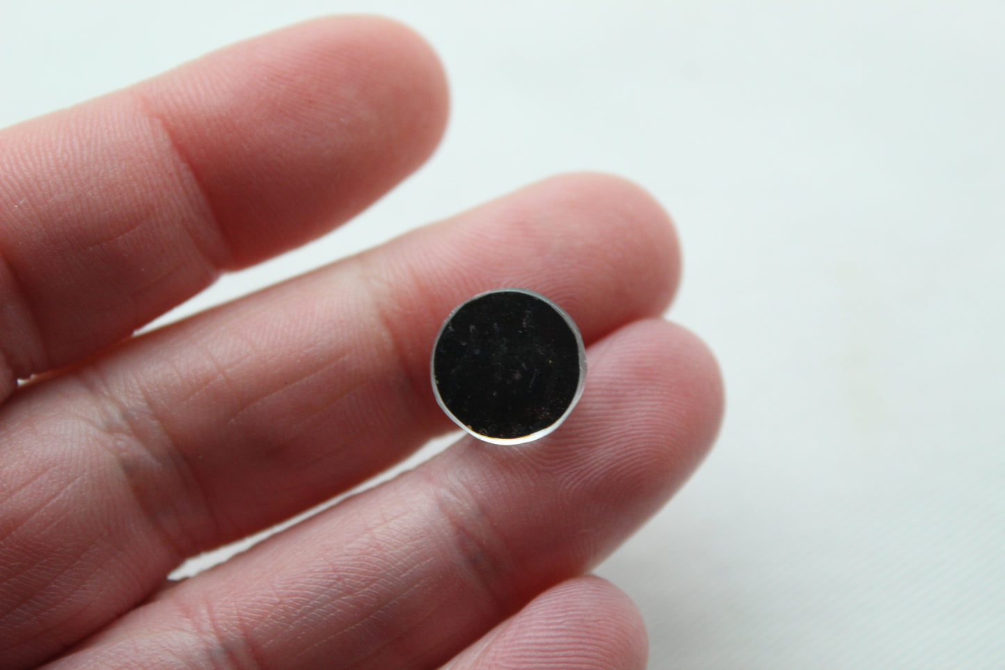 TWO cabochons Doublet of Paua Abalone and glass 12MM