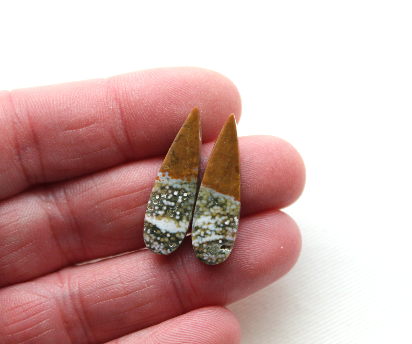 Small River Jasper Pair Cabochon Gemstone