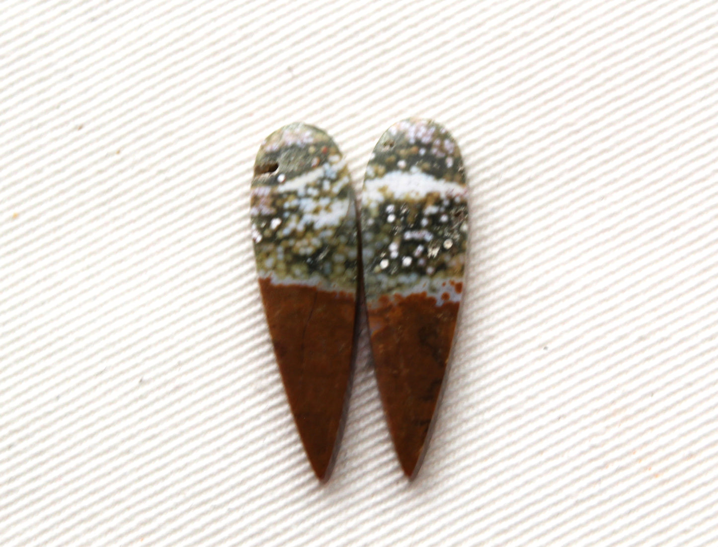 Small River Jasper Pair Cabochon Gemstone