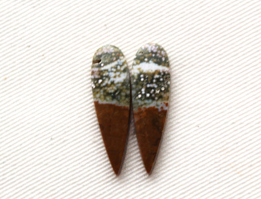 Small River Jasper Pair Cabochon Gemstone