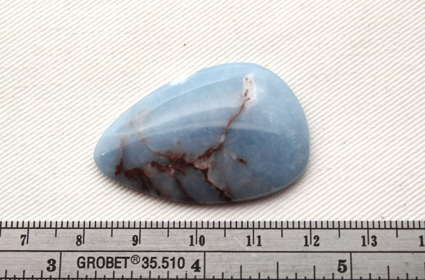 Large Angelite in Matrix freeform Cabochon Blue Gemstone