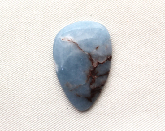 Large Angelite in Matrix freeform Cabochon Blue Gemstone