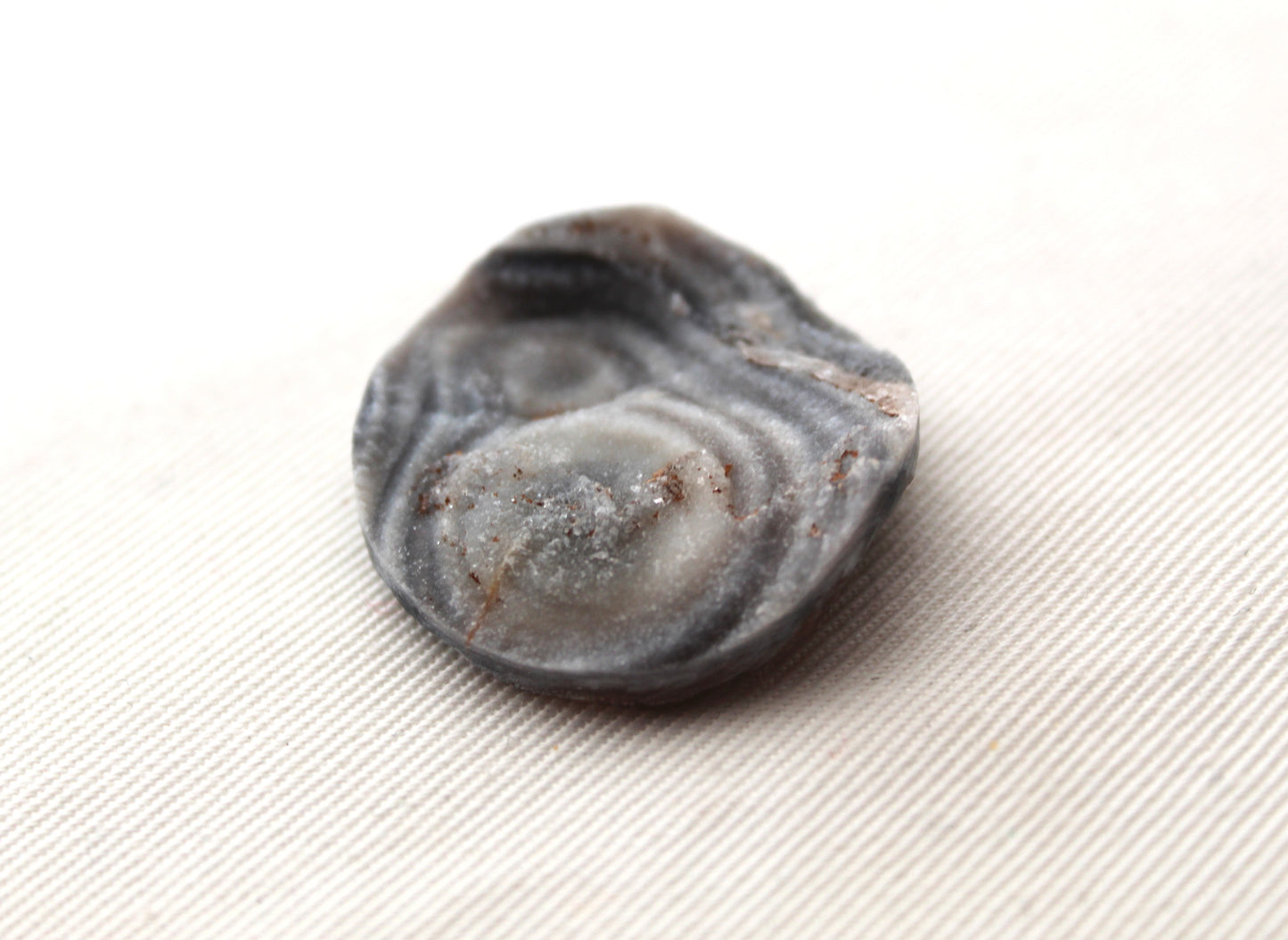 Chalcedony druzy cabochon gemstone round 30 MM