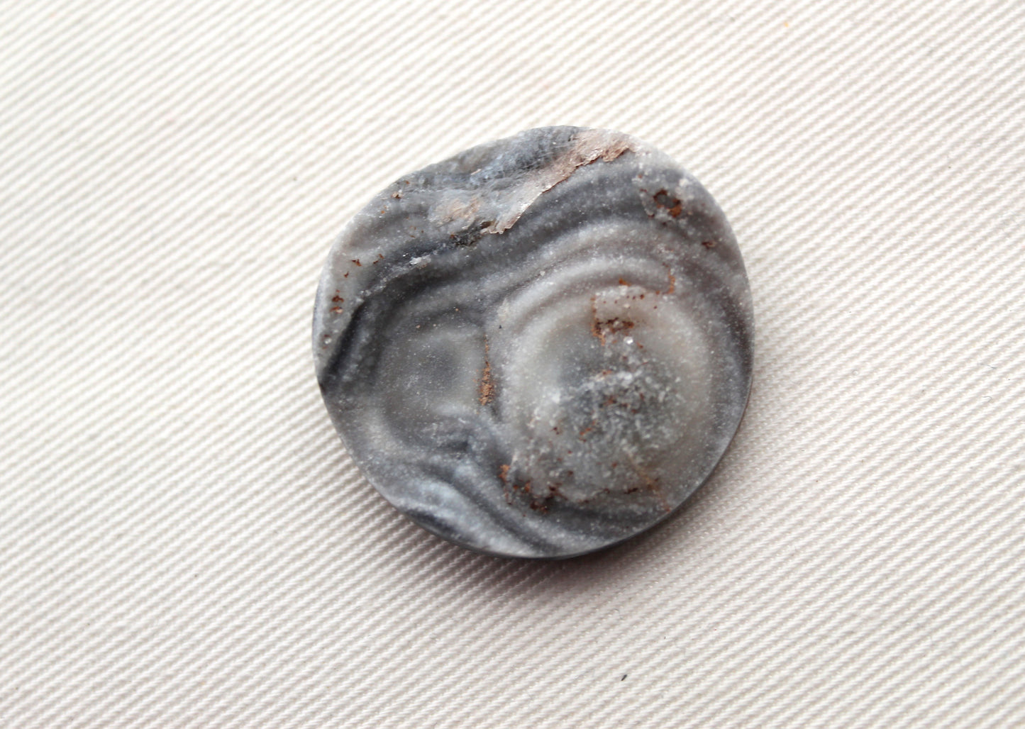 Chalcedony druzy cabochon gemstone round 30 MM