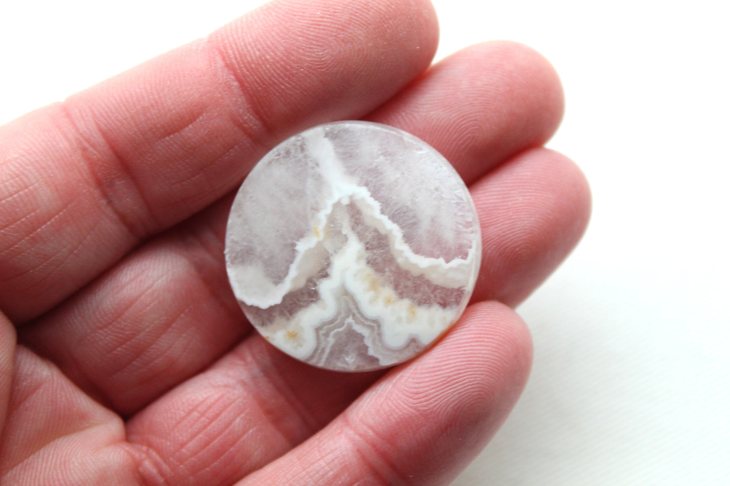 Pandora Agate Cabochon Gemstone white round 29MM