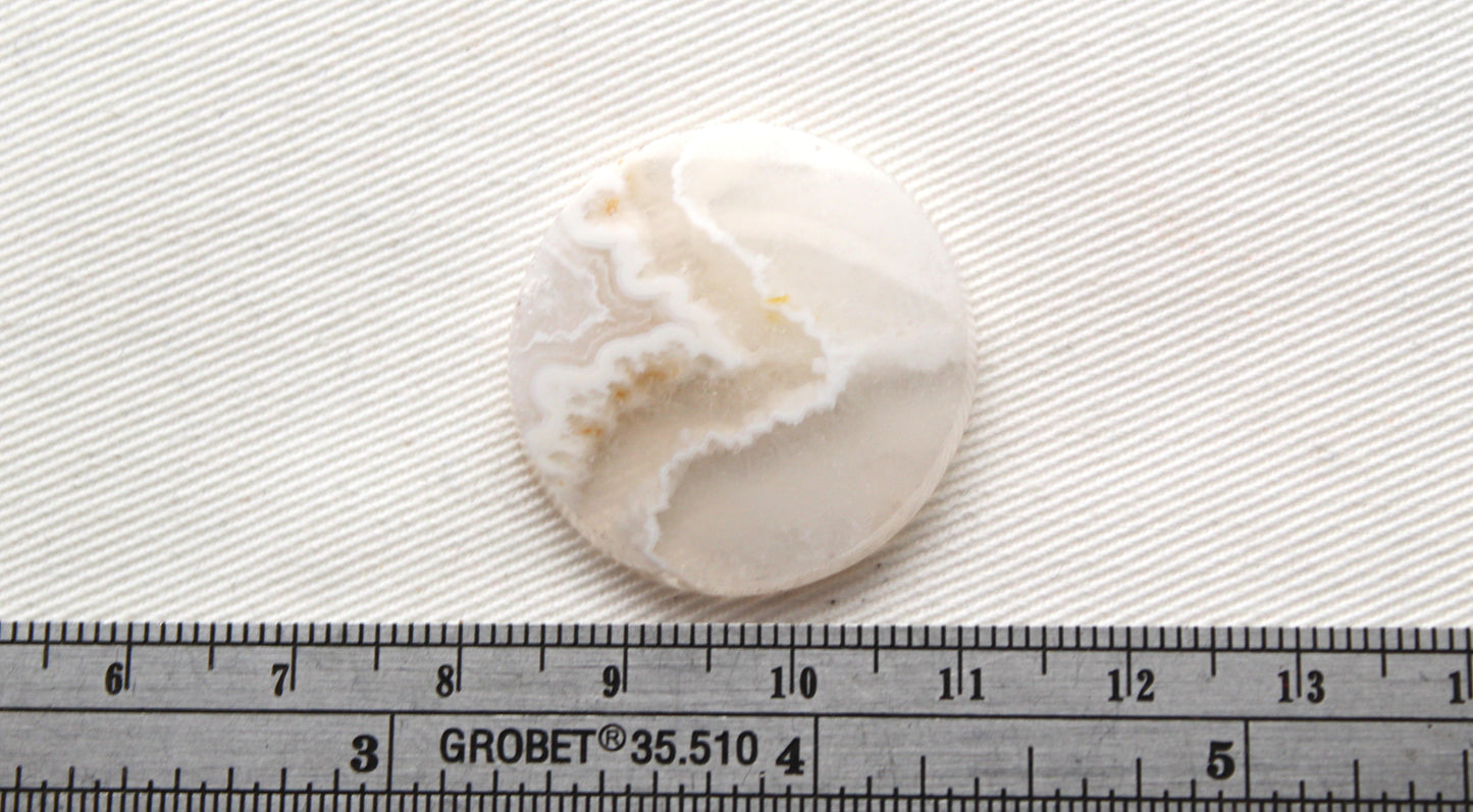 Pandora Agate Cabochon Gemstone white round 29MM